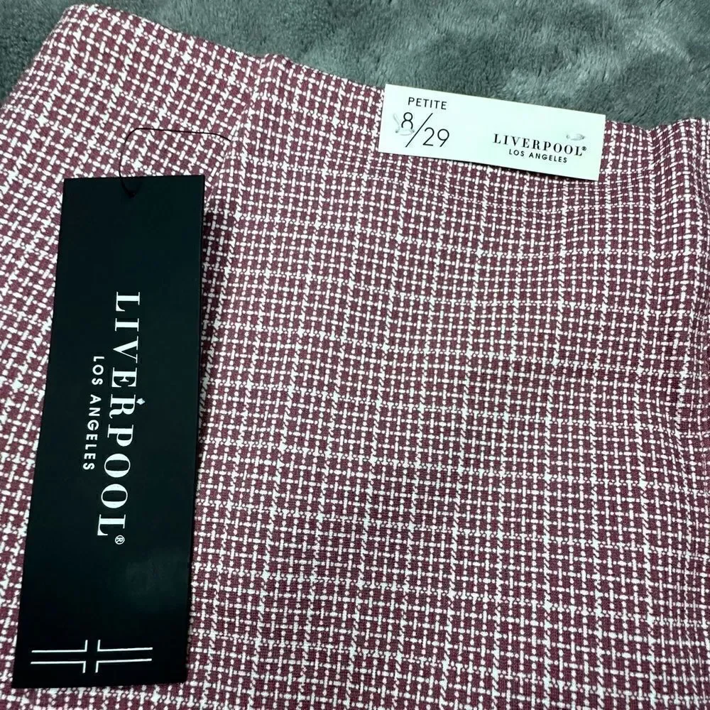 NWTs Liverpool Plaid Pencil Skirt Size 8 Petite